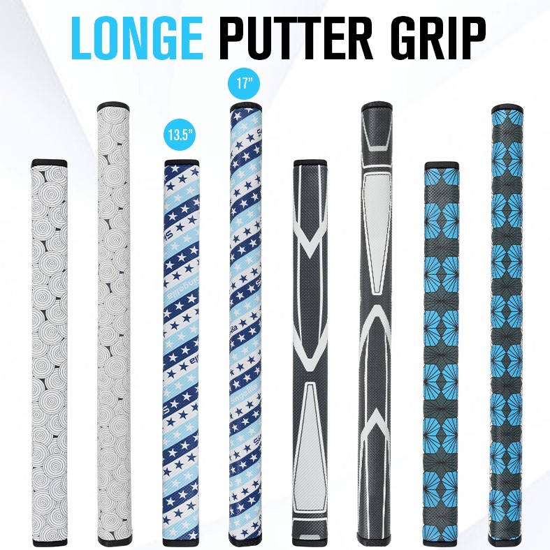 OEM High Quality New Design Custom Logo Long PU Leather Putter Handle Golf Club Grip Golf Putter Grip Golf Grip
